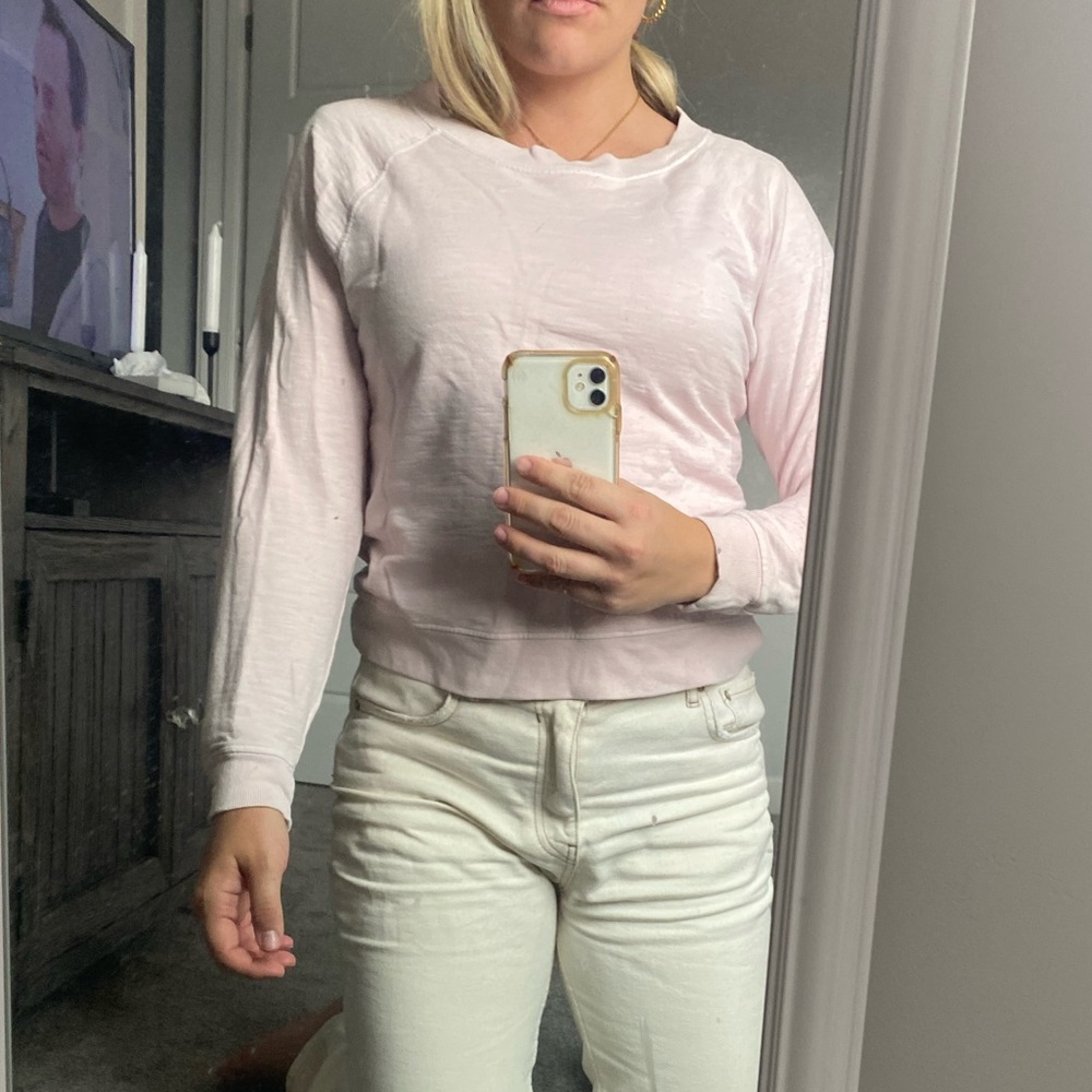 J Crew Garment Dyed Crew Neck Sweatshirt